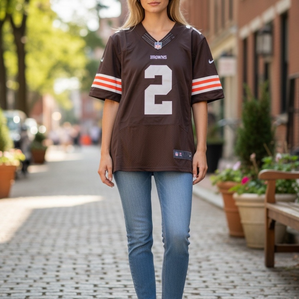 Nike Browns #2 Manziel NFL On Field Jersey Medium Brown - Picture 11 of 13